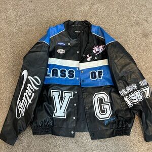 Black and Blue Medium Letterman Jacket